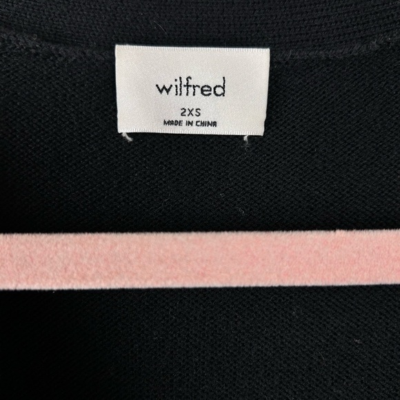 Aritzia Wilfred Utopia V-neck Cardigan Sweater Dress, Size XXS, knitted merino - Picture 3 of 9